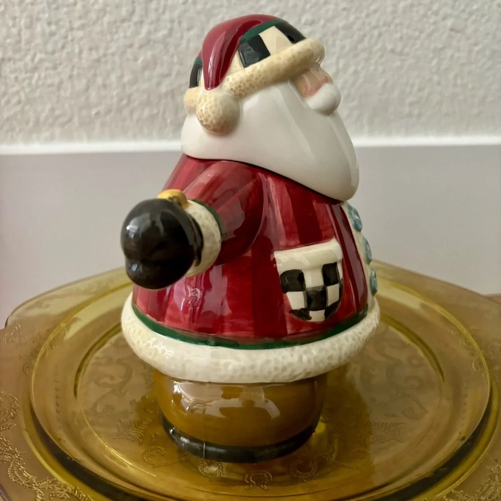 Sakura Debbie Mumm Short & Stout Santa Claus Christmas Hand Painted‎ Teapot
